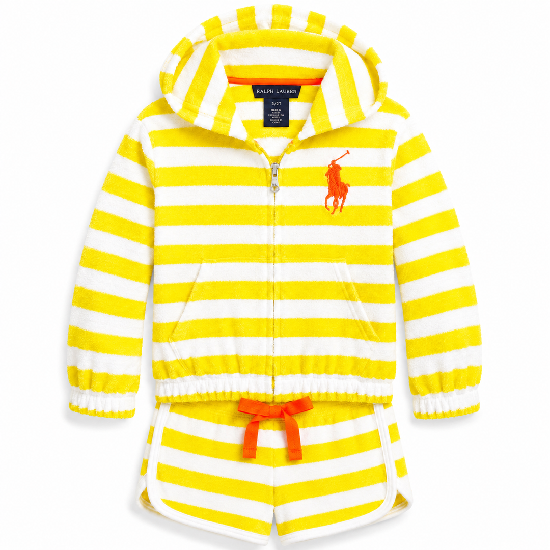 Girls Stripe Terry Coverup