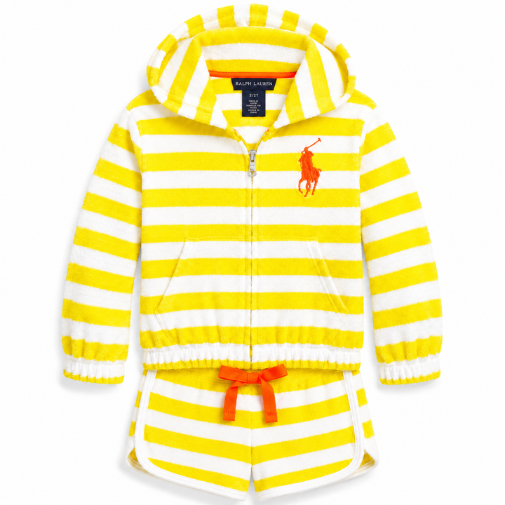 Girls Stripe Terry Coverup