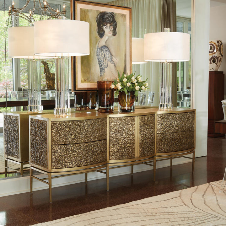 Crinkle Long Cabinet - Brass/Bronze