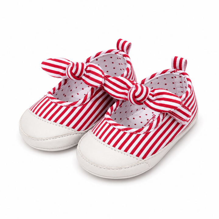 Red &amp; White Striped Shoes