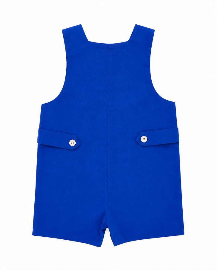 Cobalt Blue Short John John W/ Tabs
