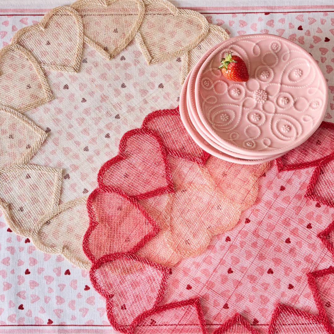 Table Accessories Heart Placemat - Pink