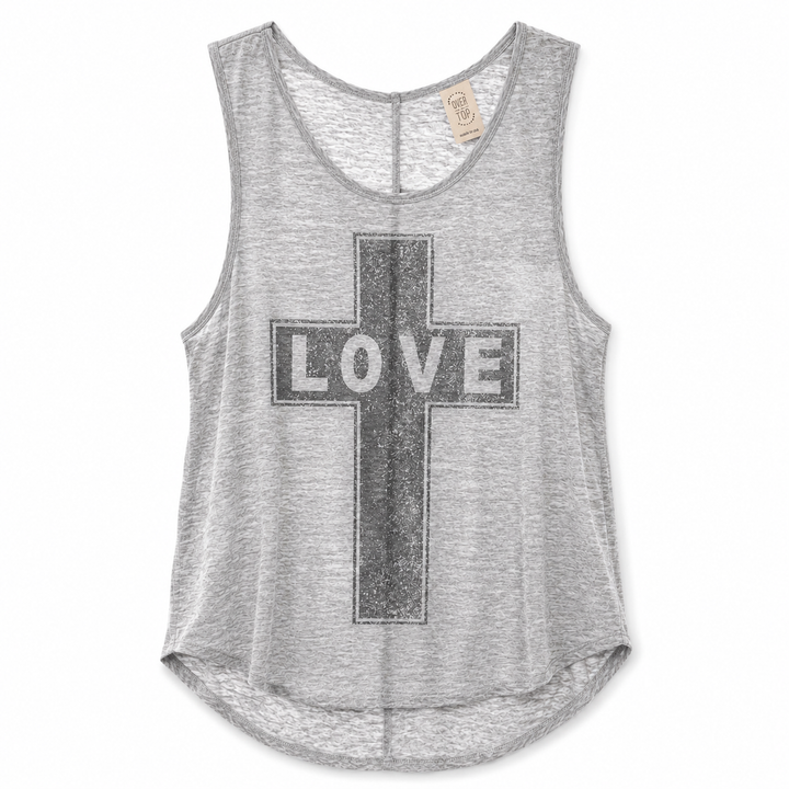 Love Cross Lightweight Tank w/ Open Back