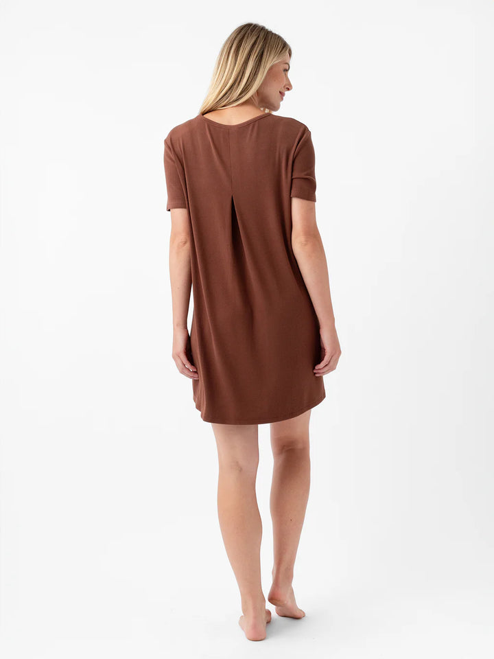Rib-Knit Bamboo Boyfriend Sleep Dress