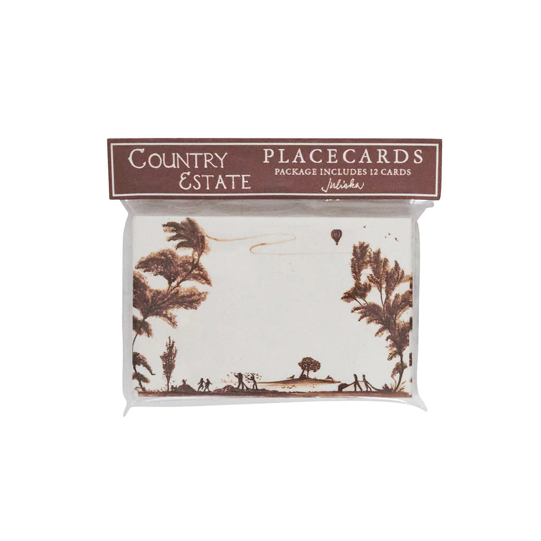 Country Estate Harvest Place Card Set/12 - Sepia