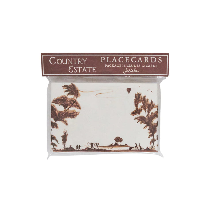 Country Estate Harvest Place Card Set/12 - Sepia
