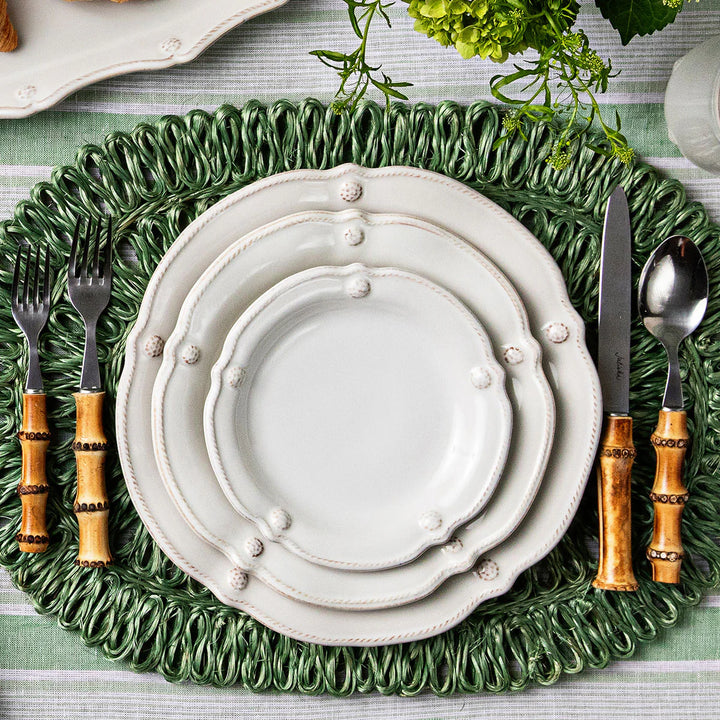 Berry & Thread Flared Side/Cocktail Plate - Whitewash
