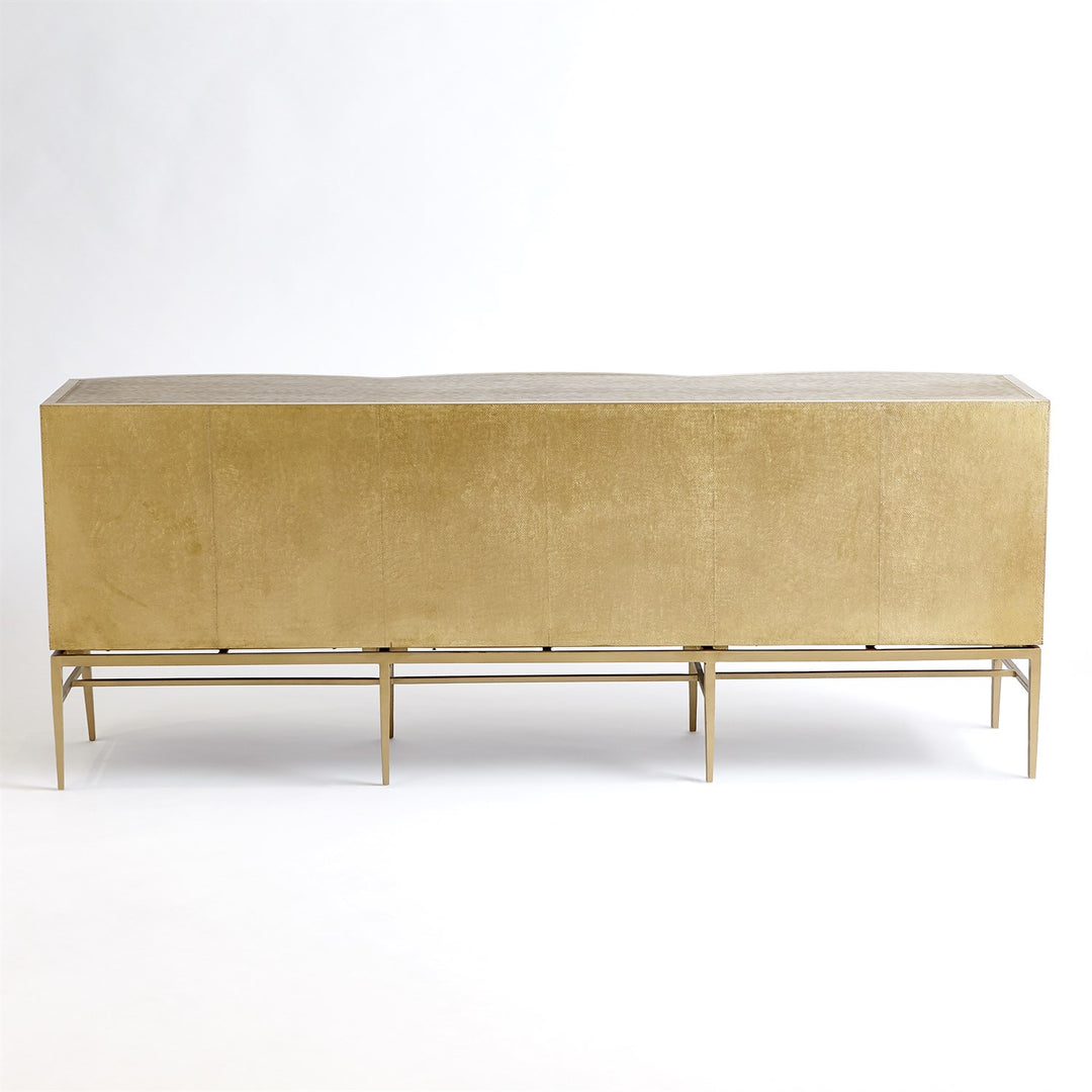 Crinkle Long Cabinet - Brass/Bronze