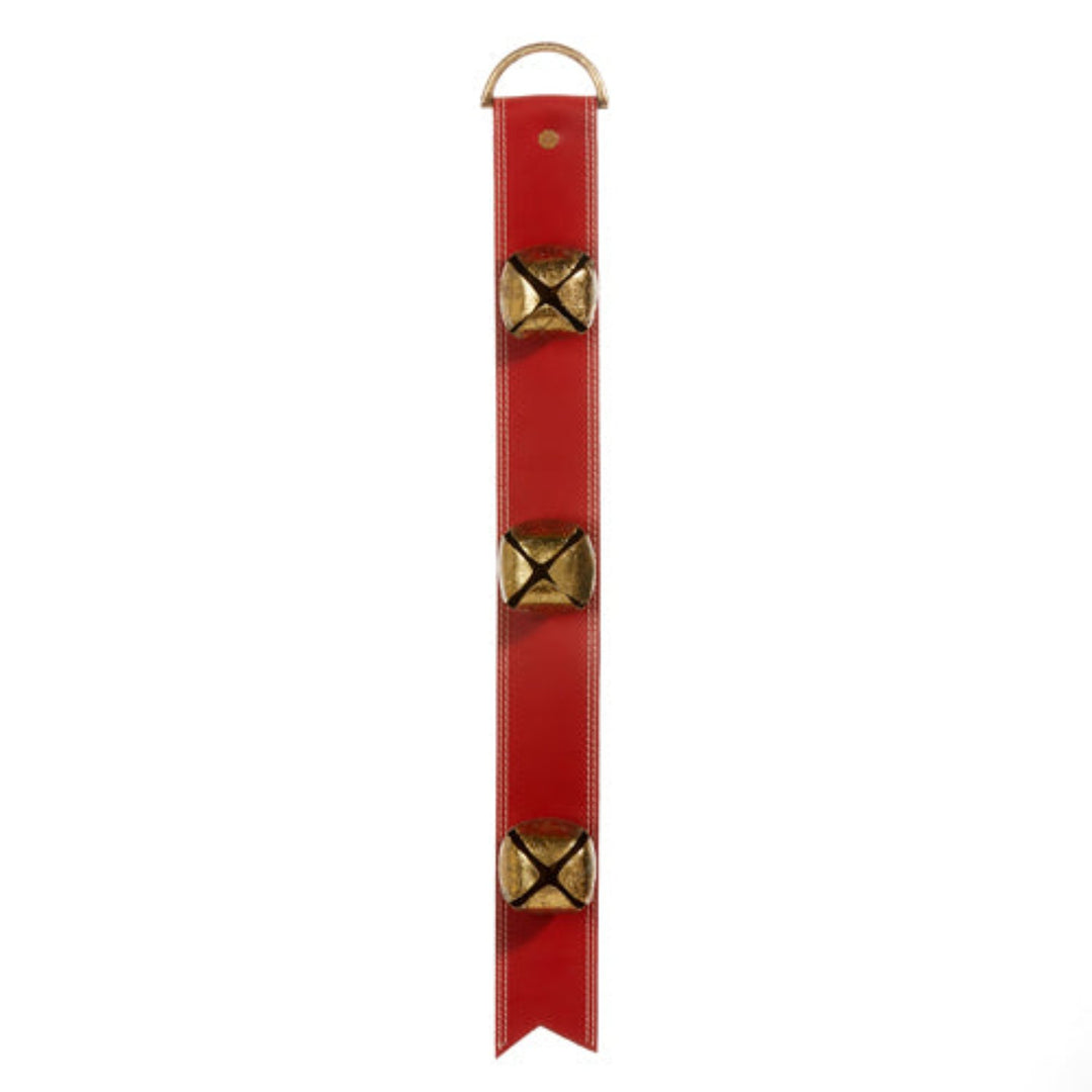 24" Red Sleigh Bell Door Hanger