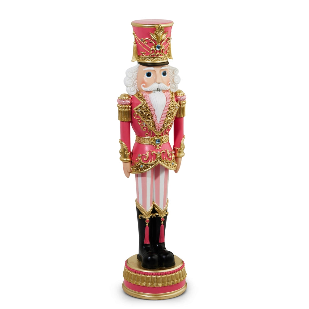 36" Lighted Pink Nutcracker