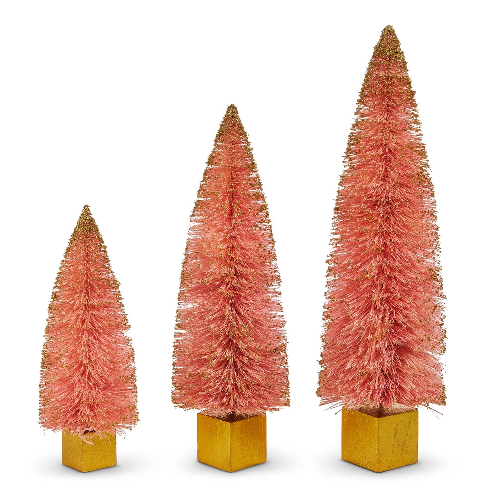Pink & Gold Bottle Brush Trees