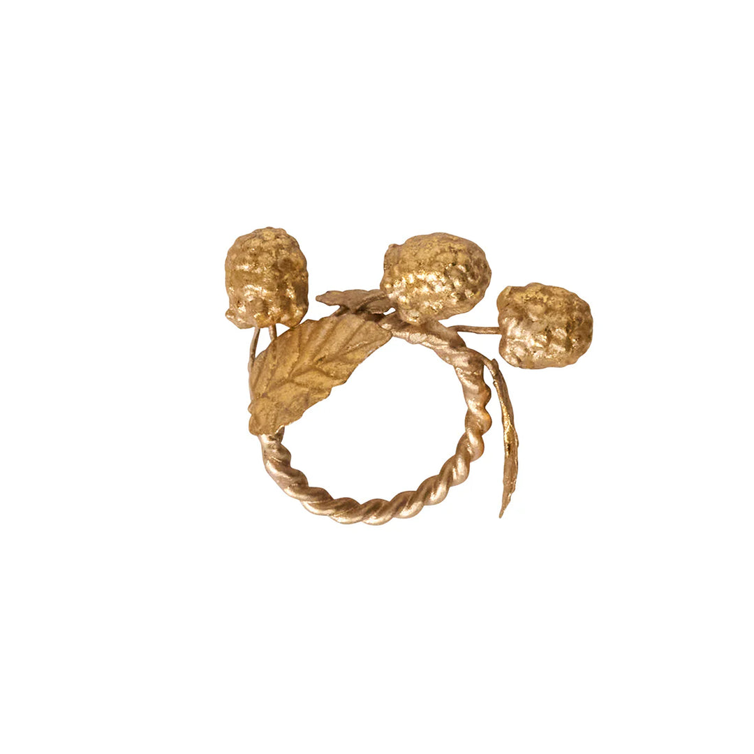 Forest Walk Leaf Napkin Ring Assorted Set/4 - Gold