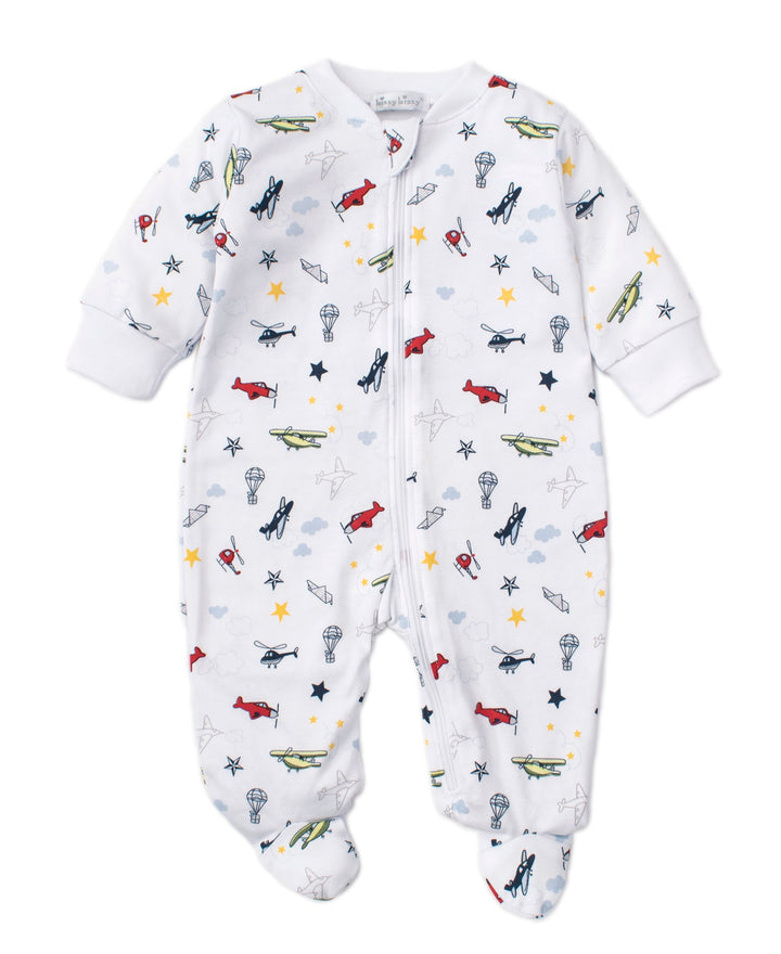 Aviators Print Footie w/ Zip