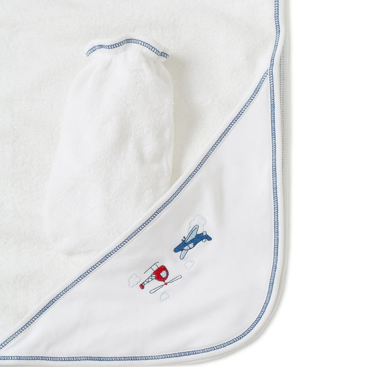 Aviators Hooded Towel & Mitt Set