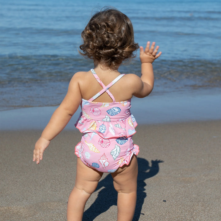 Baby Girls Joy Tankini - Pink Seashells