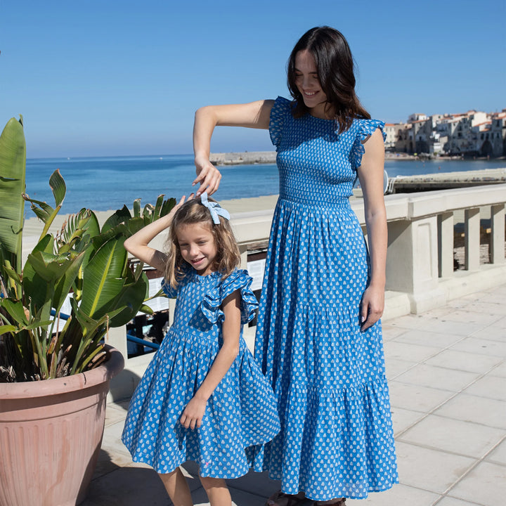 Womens Sen Dress - Blue Tear Drop