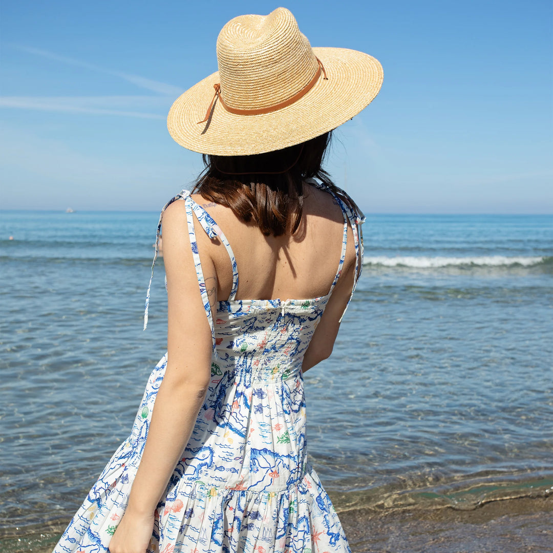 Women's Short Marilyn Dress - Island Map