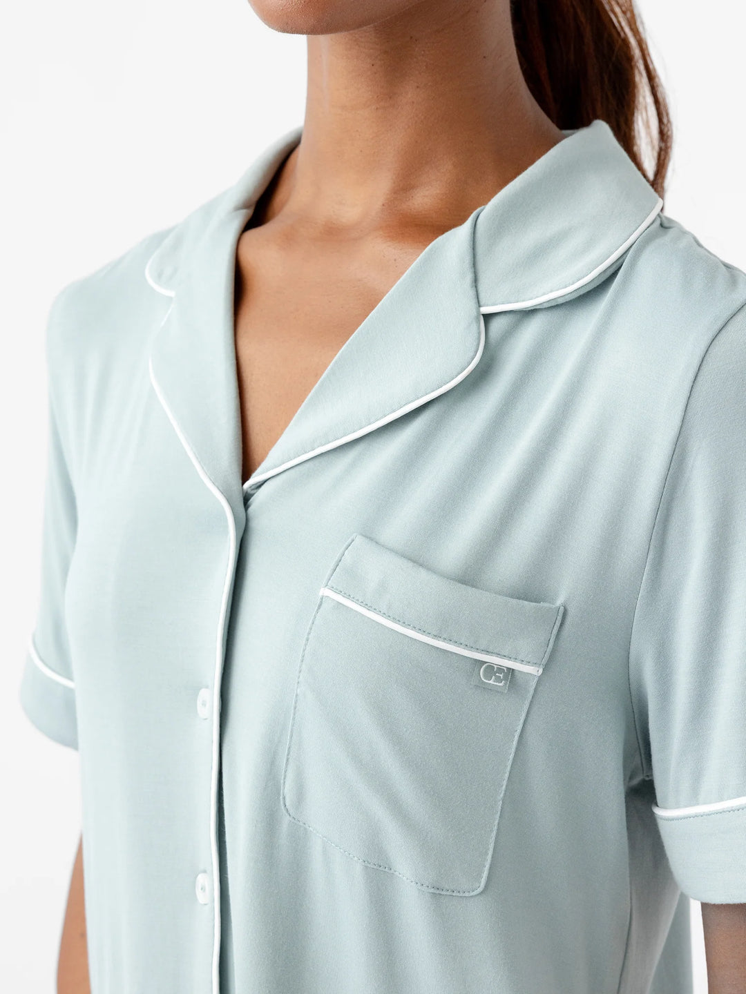 Short Sleeve Stretch-Knit Bamboo Pajama Set