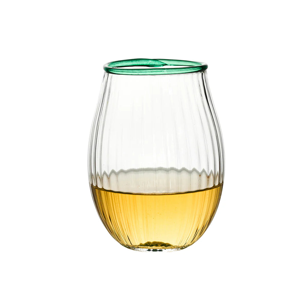 Nell Stemless Wine Glass - Watercress