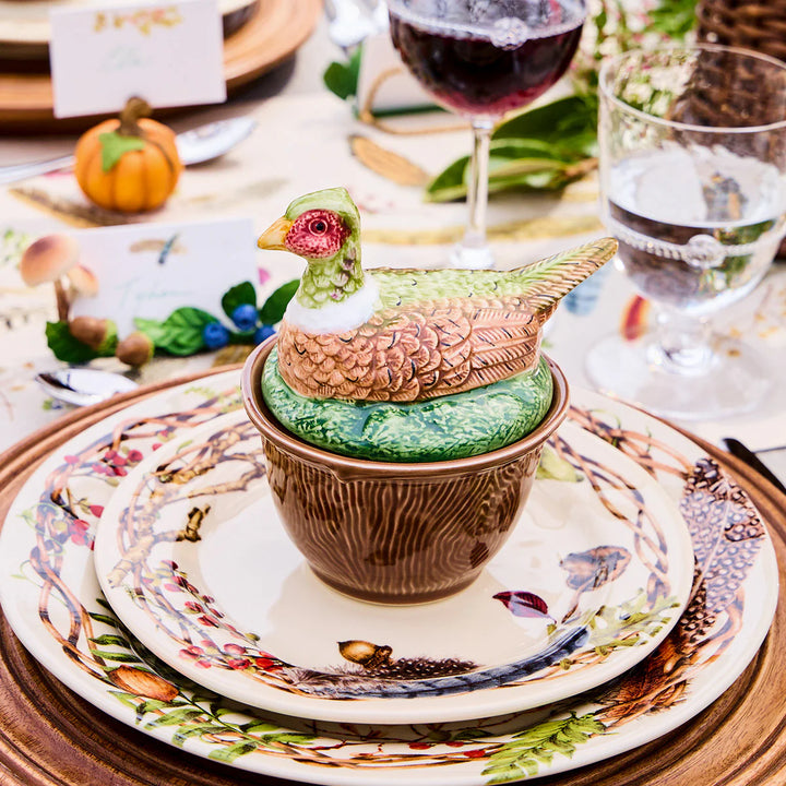 Forest Walk Pheasant Bowl with Lid - Multi