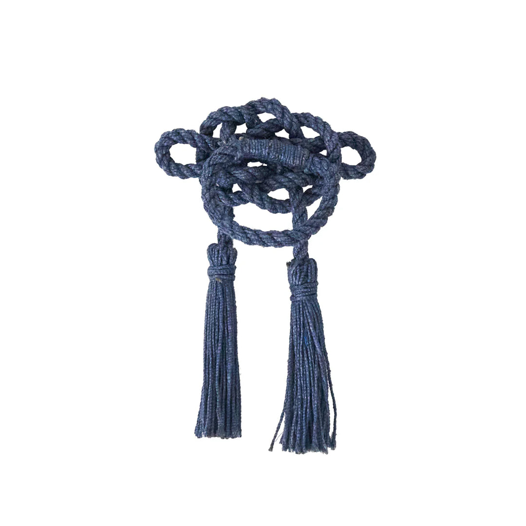 Mystic Knot Napkin Ring Set/4 - Navy