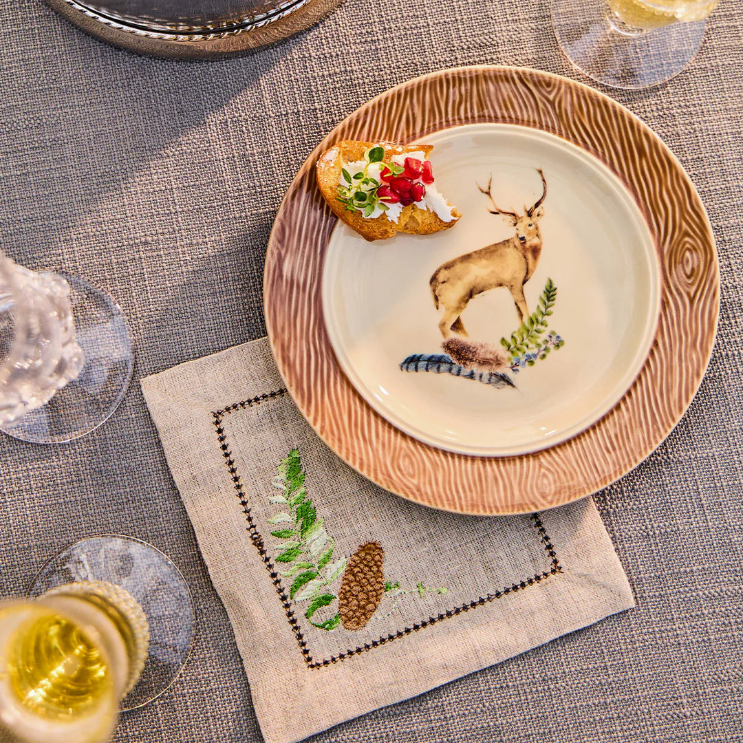 Forest Walk Cocktail Napkins Assorted Set/4 - Multi