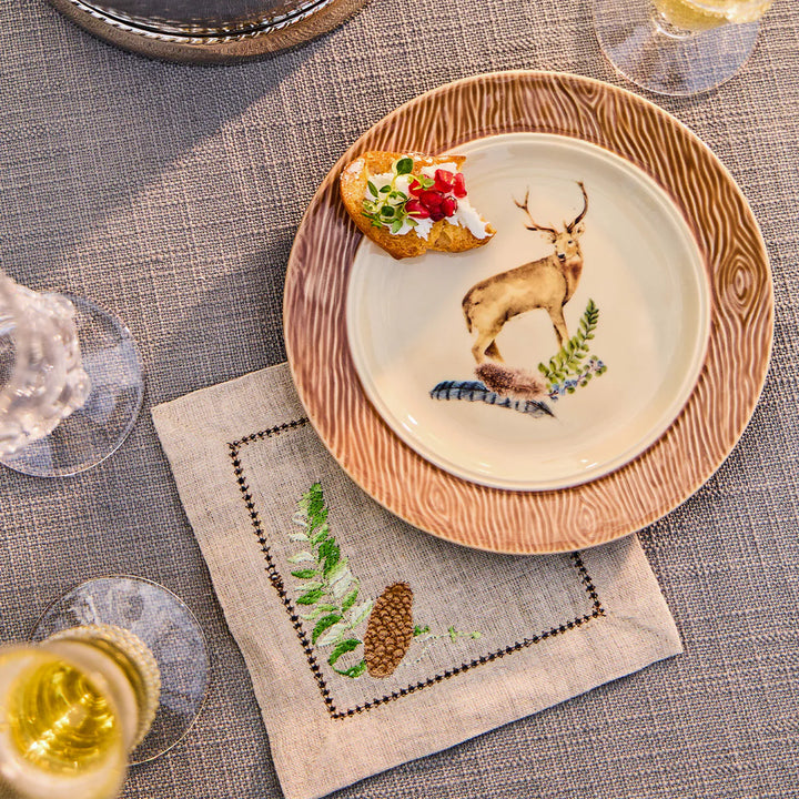 Forest Walk Cocktail Napkins Assorted Set/4 - Multi