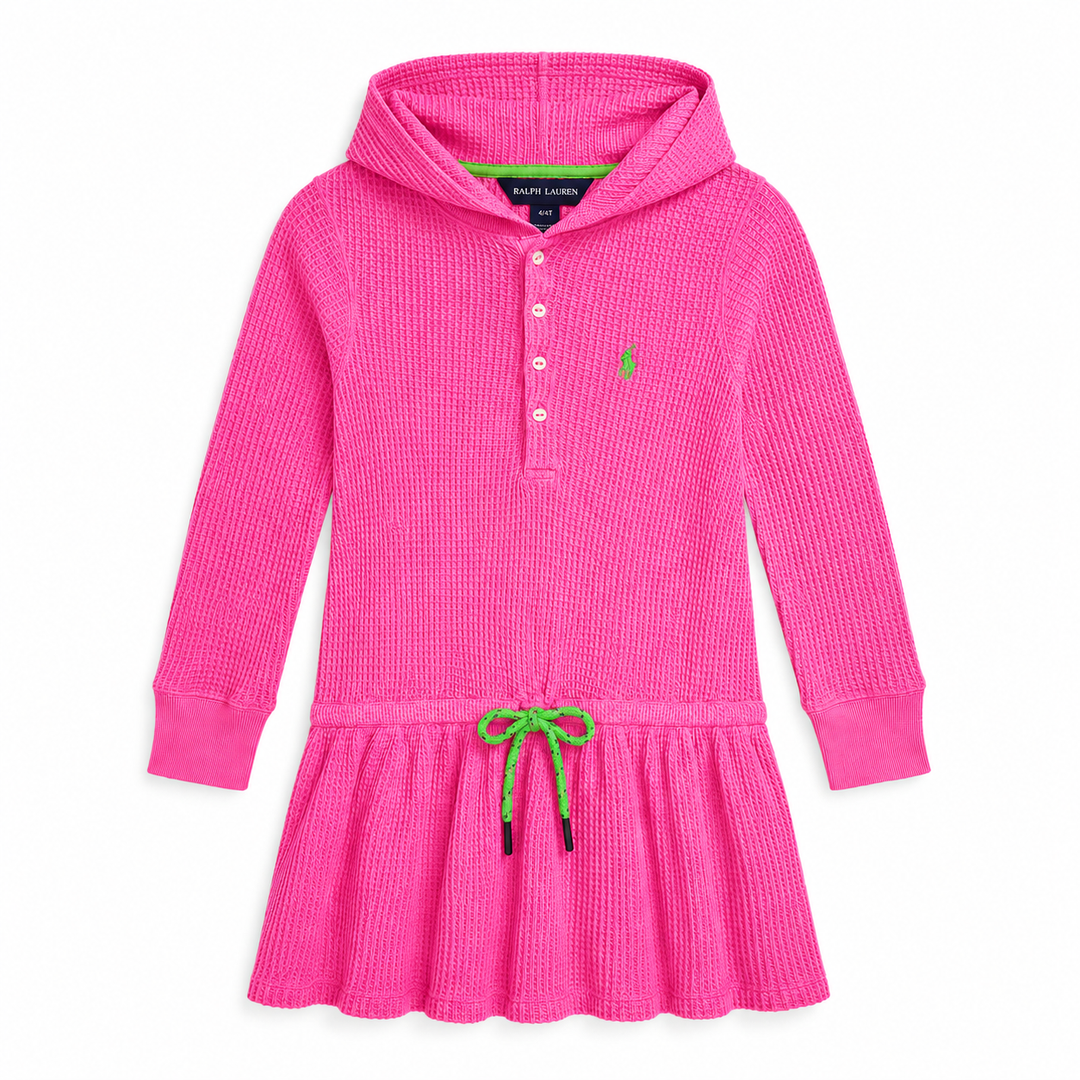 Long Sleeve Waffle-Knit Coverup