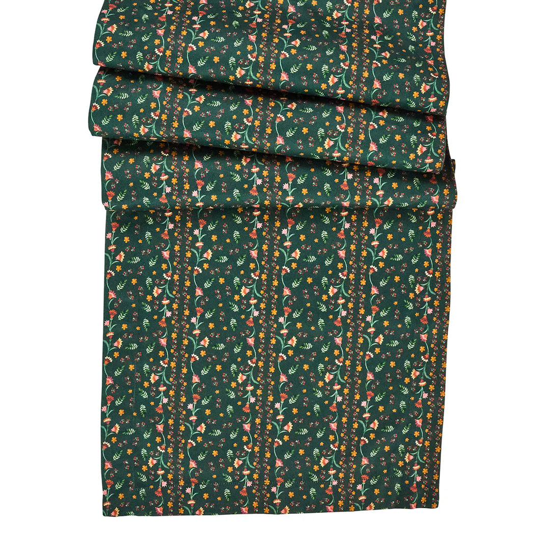 Klara Floral 18" x 90" Runner - Evergreen