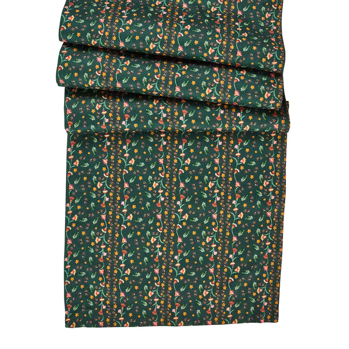 Klara Floral 18" x 90" Runner - Evergreen