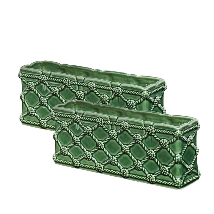 Berry & Thread Petite Parterre Garden 8" Planter Set/2 - Basil