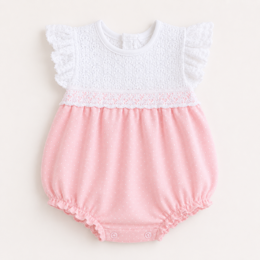 Pink and White Knit Top Hannah Bubble