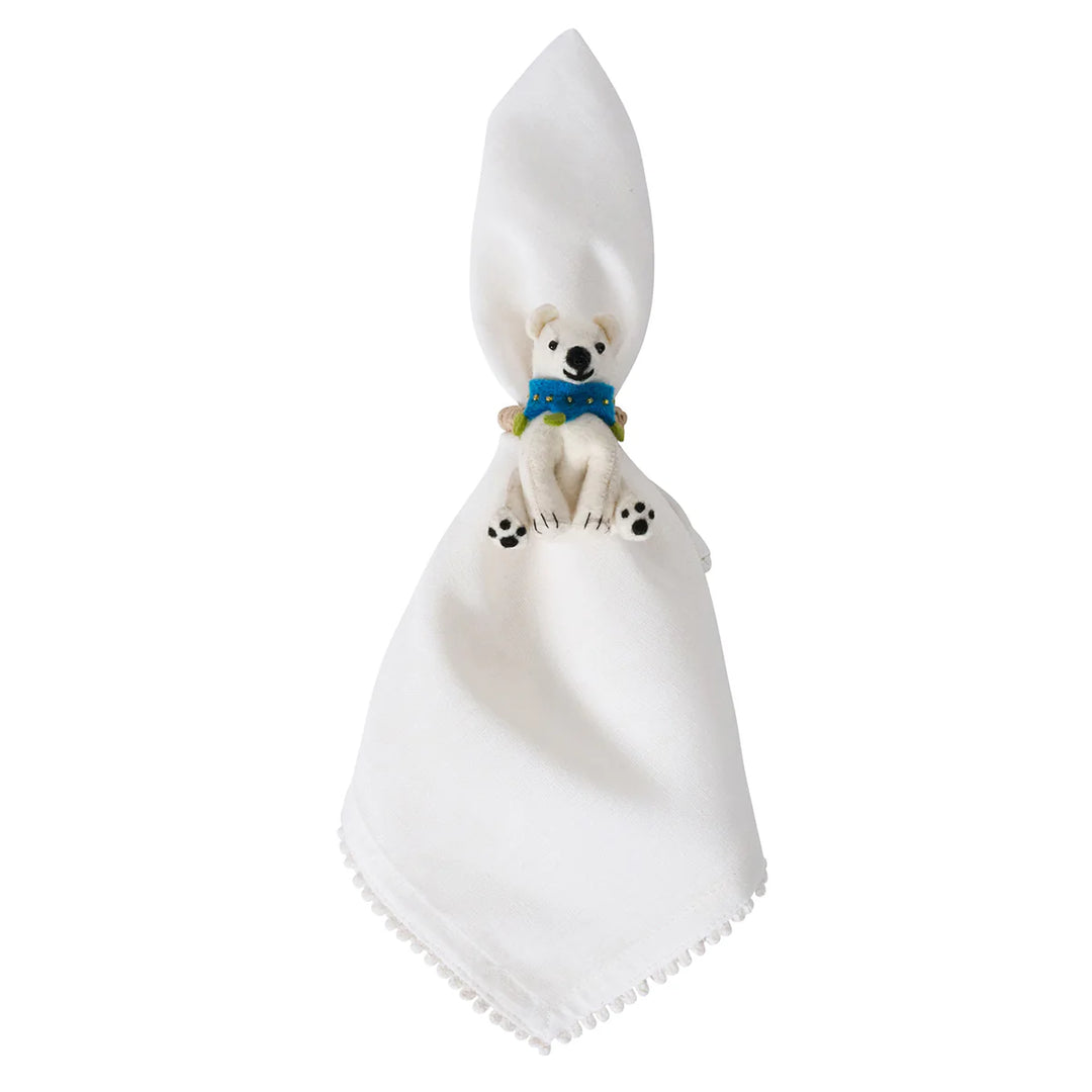 Berry & Thread North Pole Animal Napkin Ring Assorted Set/4