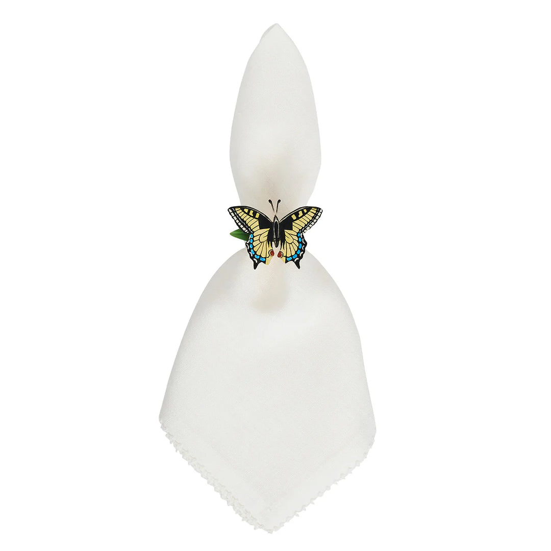 Meadow Walk Butterfly Napkin Ring Assorted Set/4 - Multi