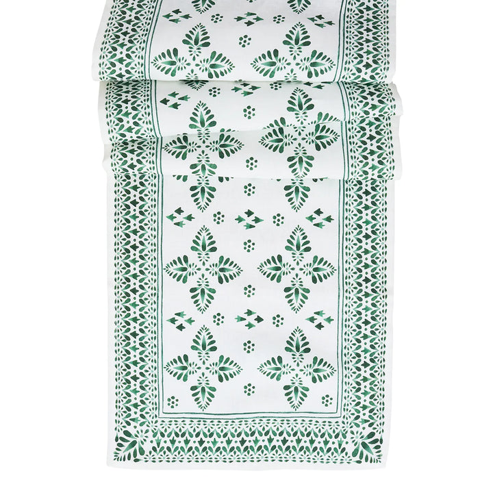 Iberian Border 18" x 90" Runner - Evergreen