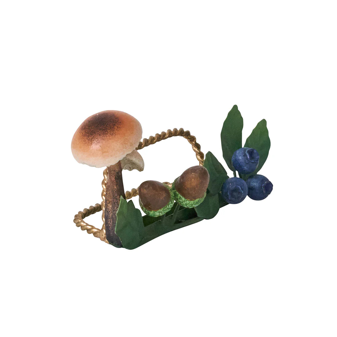 Forest Walk Mushroom &amp; Acorn Place Card Holder Set/4 - Multi