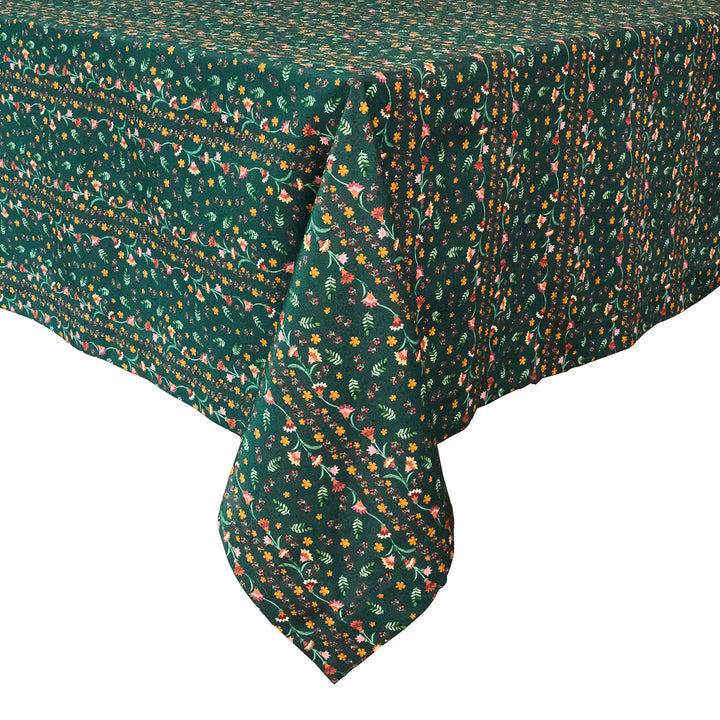 Klara Floral 60" x 120" Tablecloth - Evergreen