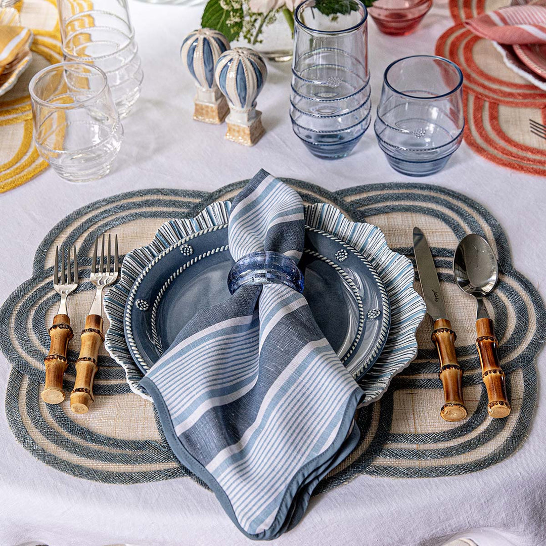 Provence Napkin Ring Set/4 - Chambray