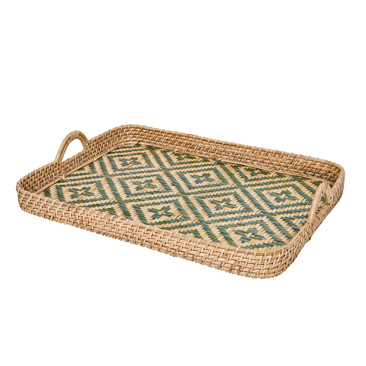 Villa Seville 21" Tray - Chambray