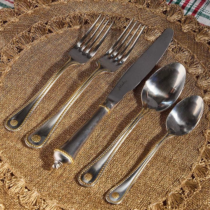 Berry &amp; Thread 20pc Place Setting - Bright Satin with Gold
