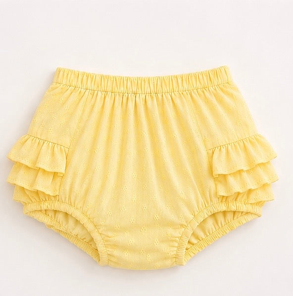 Banana Eyelet Bloomer Set