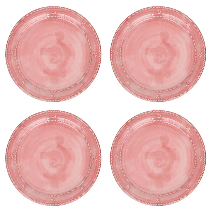 Berry &amp; Thread Melamine Dinner Plate Set/4 - Coral
