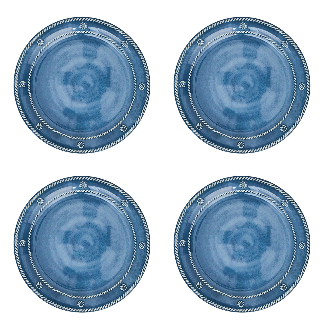 Berry & Thread Melamine Dessert/Salad Plate Set/4 - Ocean