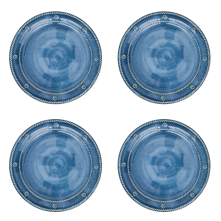 Berry & Thread Melamine Dessert/Salad Plate Set/4 - Ocean