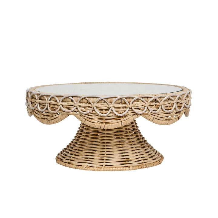 Provence Rattan Cake Stand - Whitewash