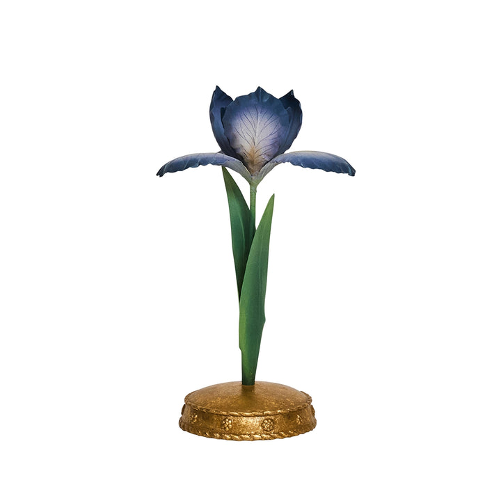 Meadow Walk Iris 9" Candlestick - Chambray