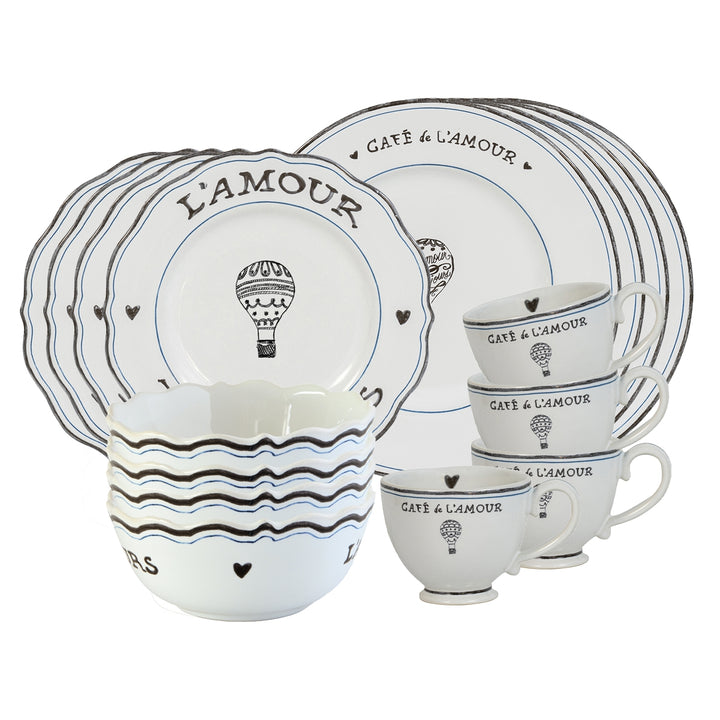 L'Amour Toujours 16pc Place Setting