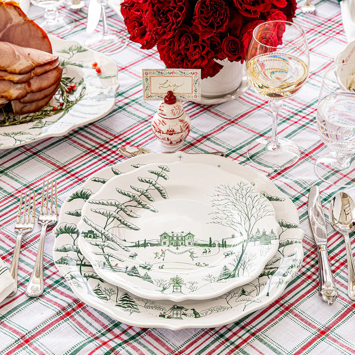 Country Estate Winter Frolic 16 pc Place Setting - Evergreen