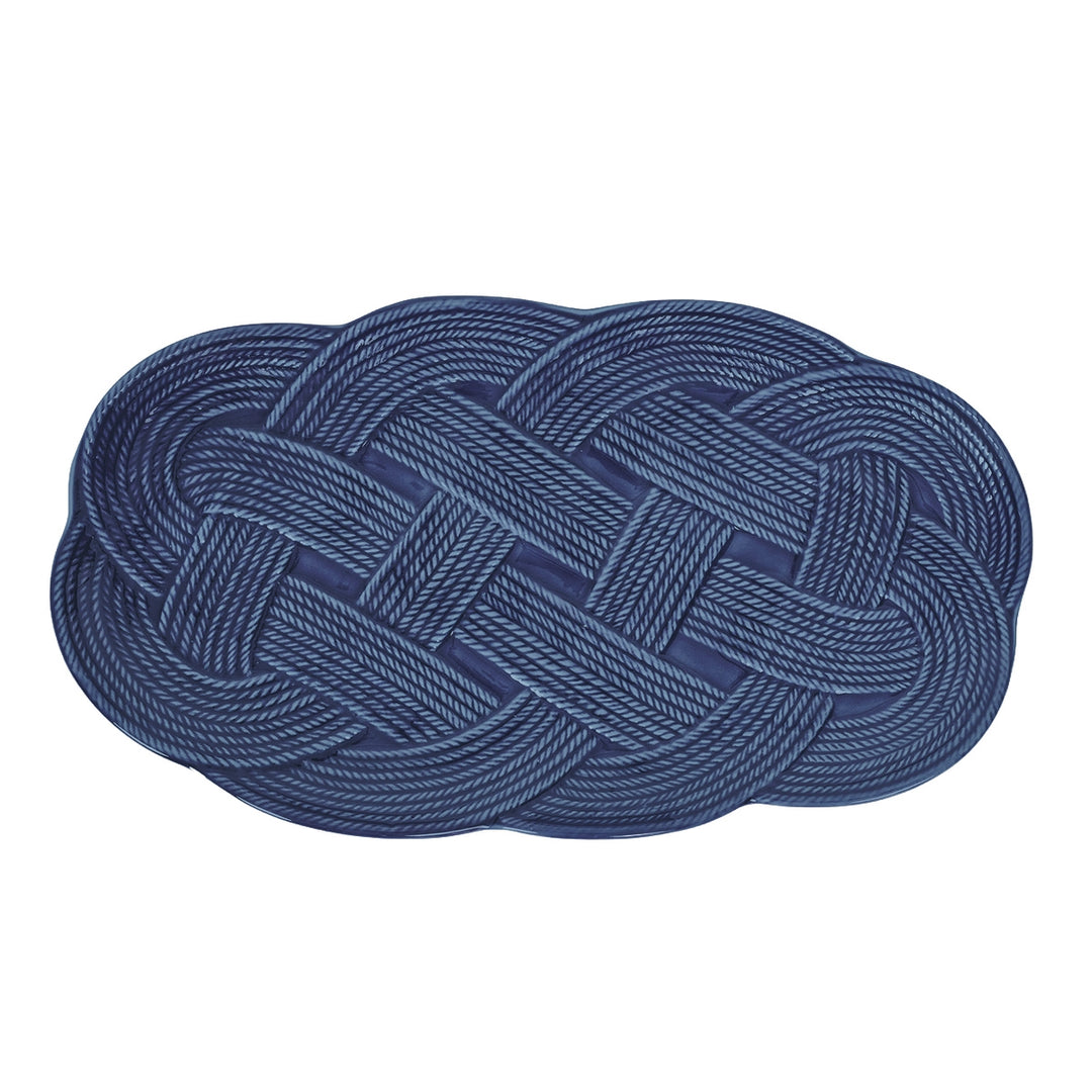 Le Panier Mystic Knot 15" Hostess Tray - Denim
