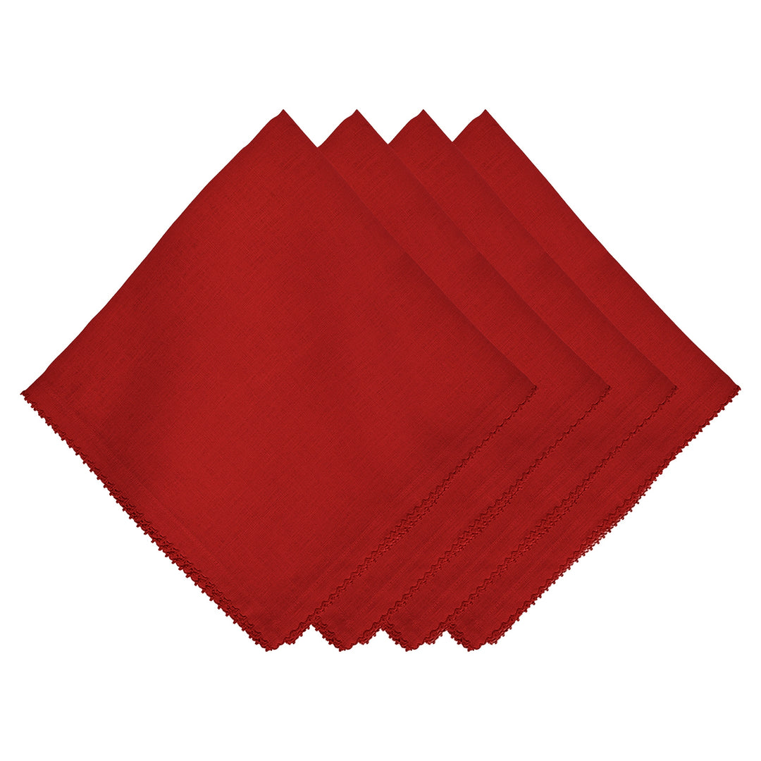 Berry Scallop Napkin Set/4 - Ruby